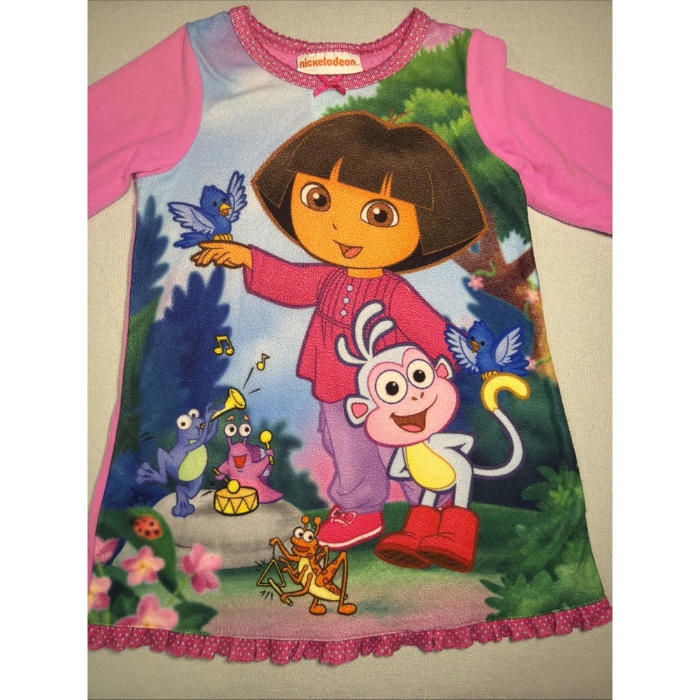 Nickelodeon Dora The Explorer Flame Resistant Sleepwear Shirt Size 2t (2010) - Picture 3 of 16